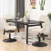 Sedie da Pranzo Girevoli 4 pz Crema in Velluto cod mxl 29032