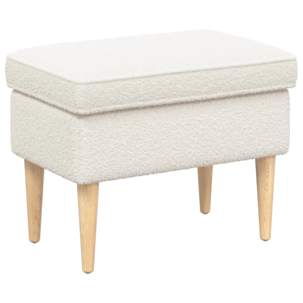 Poggiapiedi Crema 55 x 35 x 41 cm Bouclé