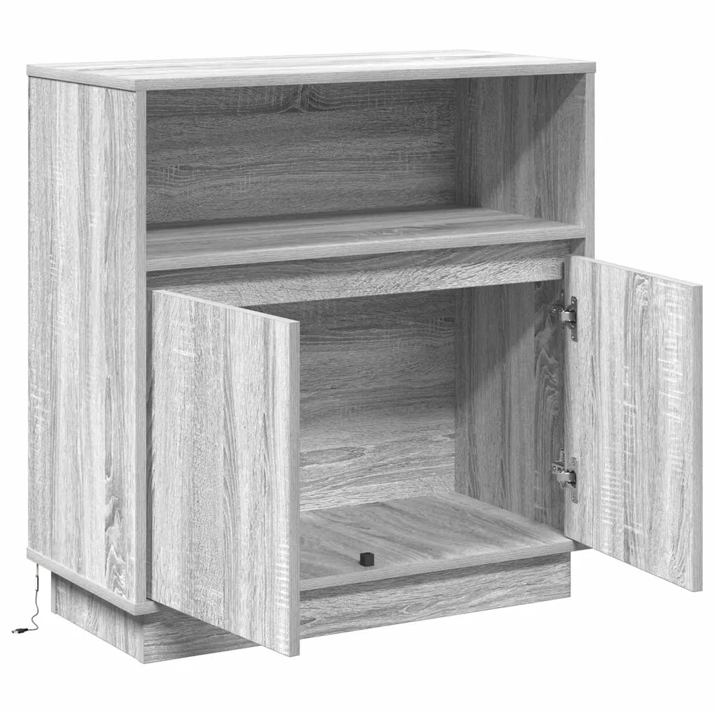 Credenza | Madia LED Grigio Sonoma 71 x 34,5 x 75 cm Legno multistrato