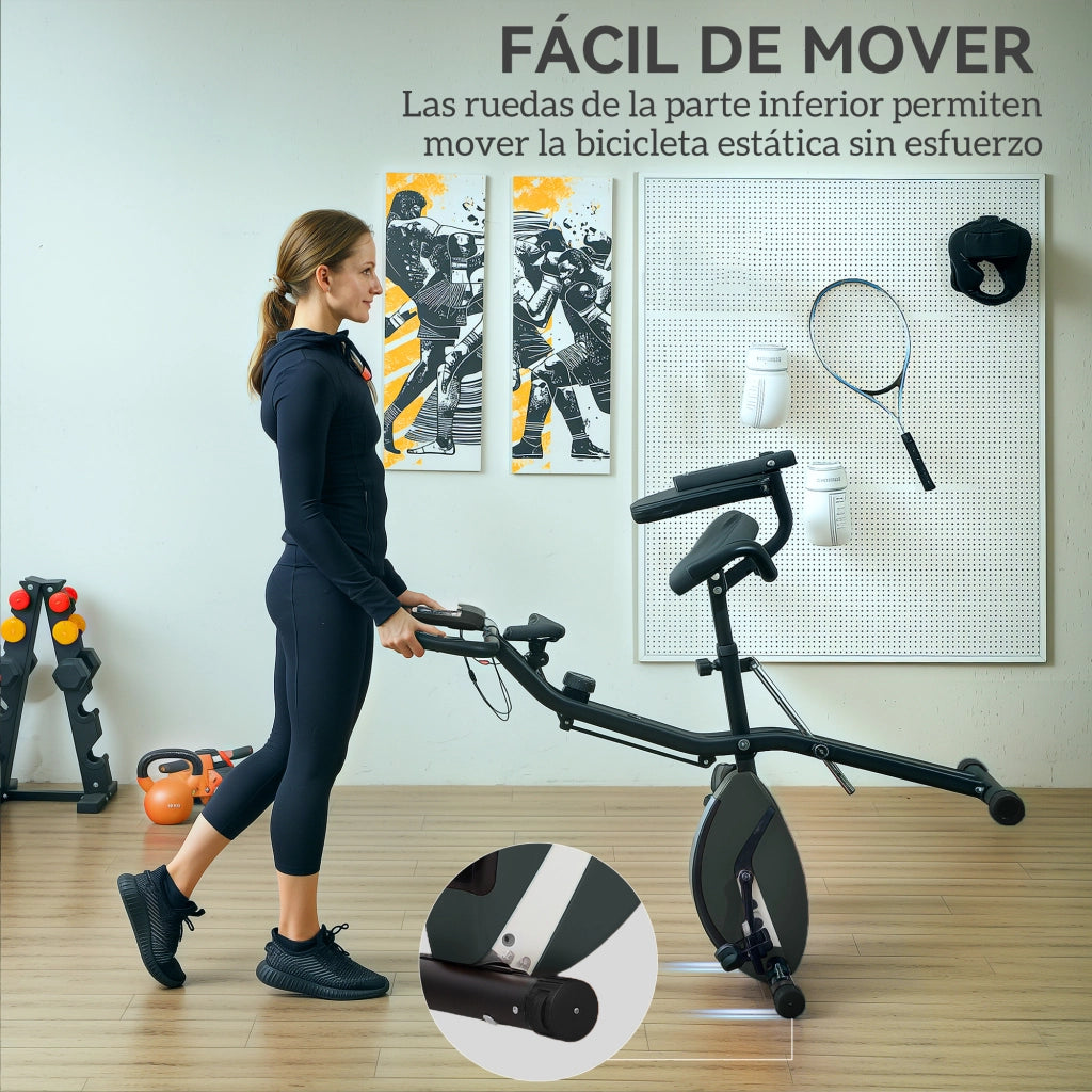 Bicicletta da Interno Pieghevole ¨C Zephmum ¨C Nero 43x97x109 cm