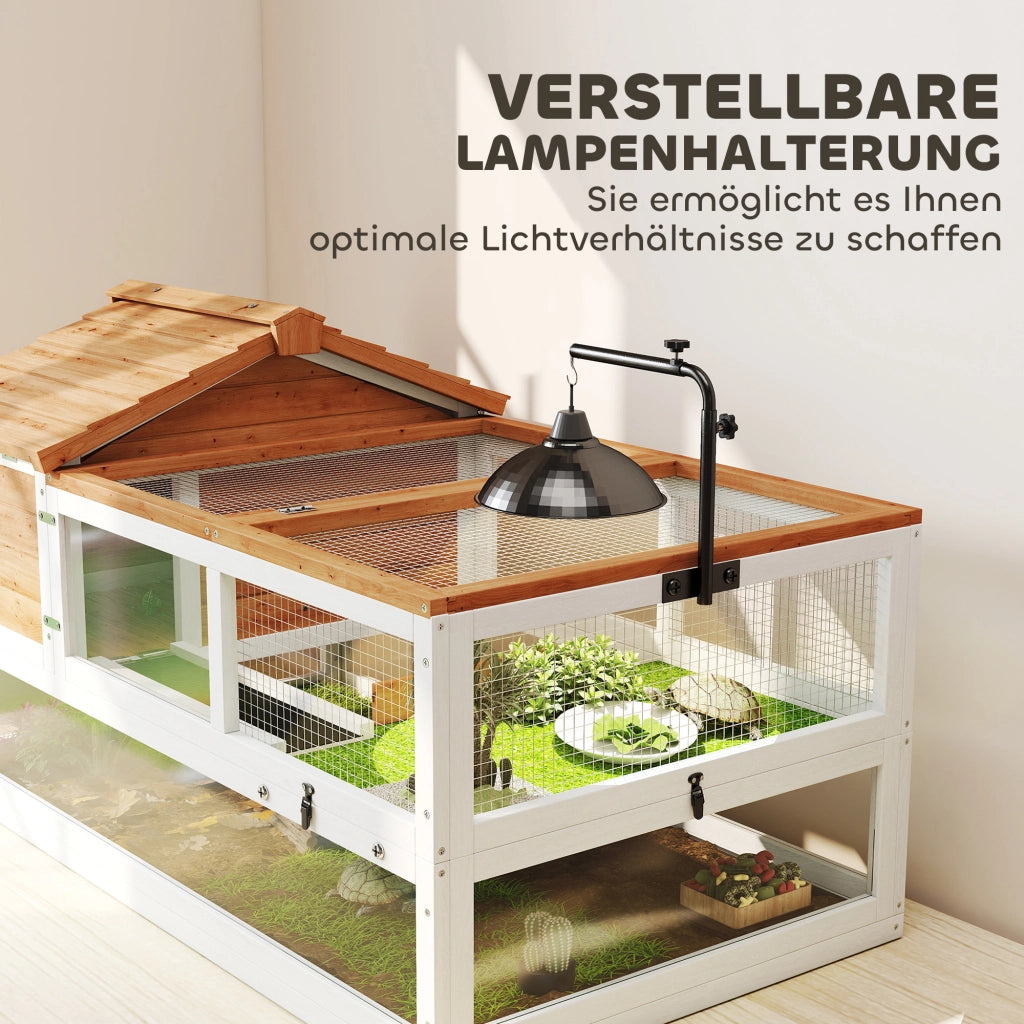 Casetta per tartarughe a 2 livelli con porta ¨C Minimal ¨C Arancione 60x40x30