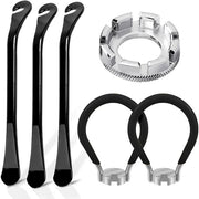 Set di Manubri per Bicicletta - 6 Pezzi - Attrezzatura di Riparazione di Pneumatici - Acciaio/Acciaio Inossidabile - Antiscivolo - Portatile - Materiali di Alta Qualità - Attrezzatura di Riparazione di Bicicletta