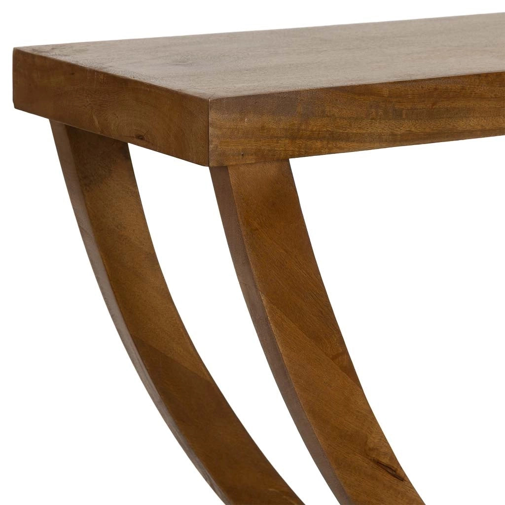 Mobile da ingresso in legno marrone fatto a mano 90x30x84h cm