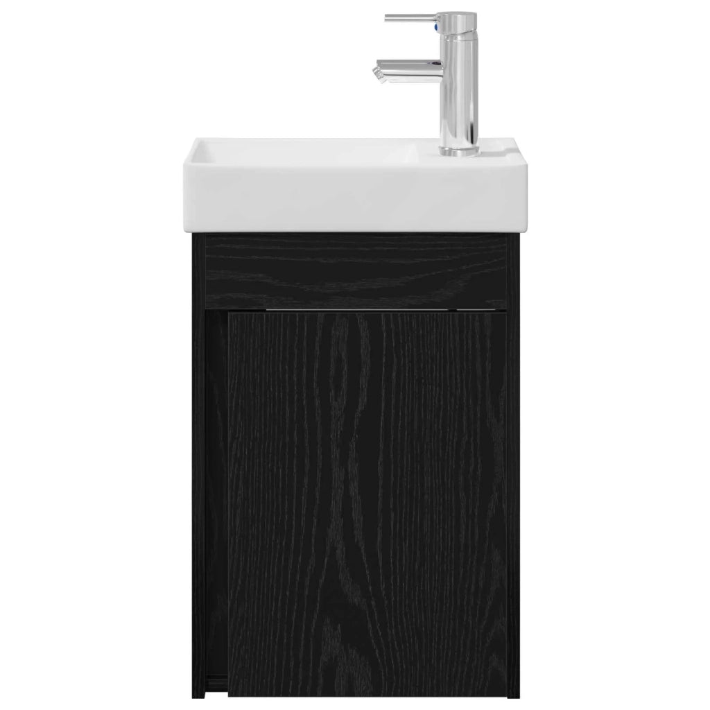 Mobile bagno con rubinetto Rovere Nero 40,5 x 22,5 x 62 cm 889522