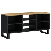 Mobile TV multimediale scaffale TV credenza mobile TV sala da pranzo soggiorno camera da letto 100 x 33 x 46 cm legno di mango e marrone ingegnerizzato 02_0025448