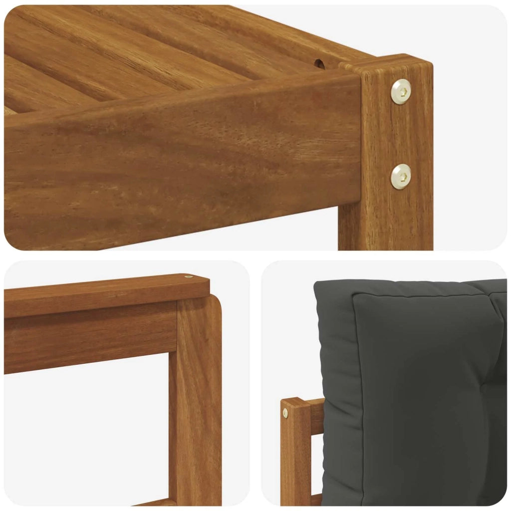 Set di divani da esterno con cuscino 9 pcs Naturale e Antracite 3367360