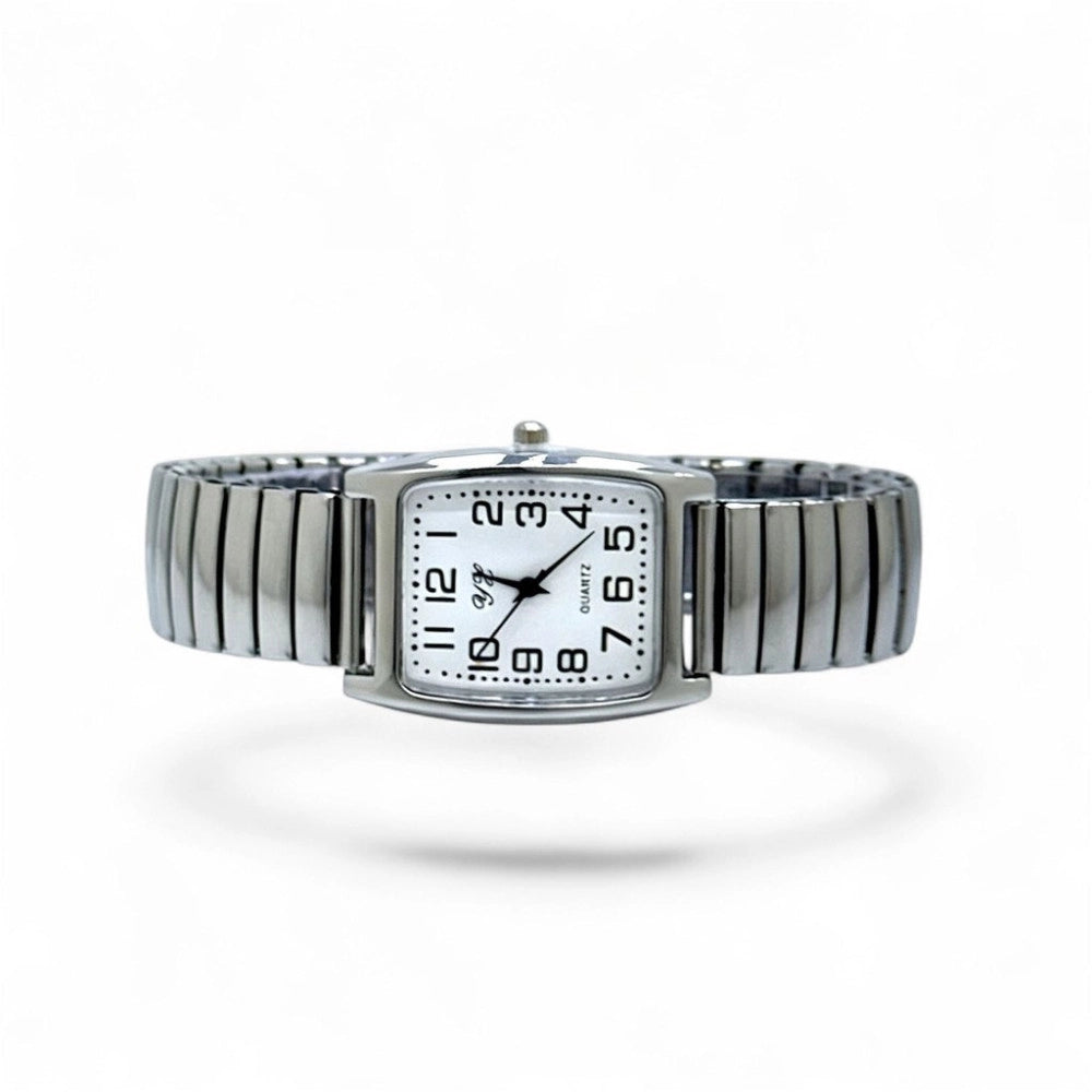 Trade Shop - Orologio Da Polso Elegante 29 Mm Acciaio Argento Minimal Compatto -