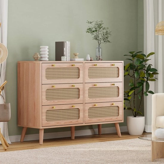 Mobile Base - in Legno - 6 Cestelli - Stile Moderno - Spazio di Archiviazione