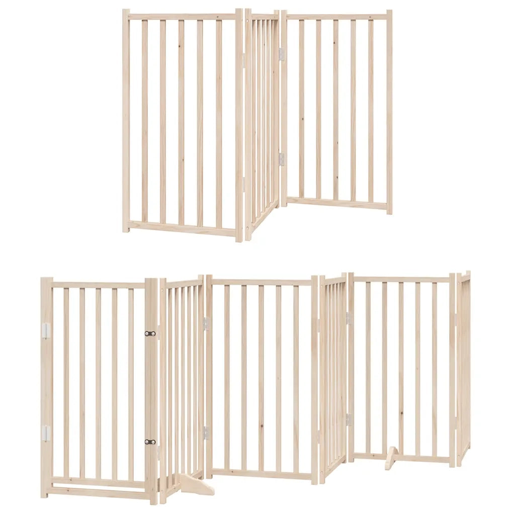 Cancello per Cani Porta Pieghevole 15 Pannelli 750 cm in Pioppo 3155702