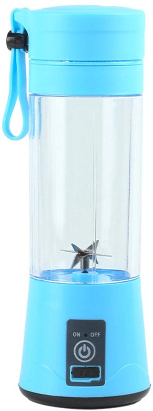 Blender portatile, 380 ml, BPA-free, mini blender, blender multifunzionale, caricatore USB-C - blu