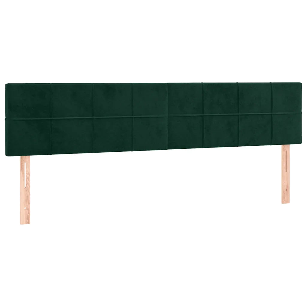 Giroletto a Molle con Materasso Verde Scuro 160x200 cm Velluto 3141314
