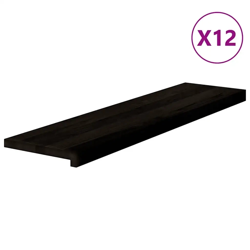 Gradini 12 pz Marrone Scuro 100x30x2 cm Legno Massello Rovere 3283046