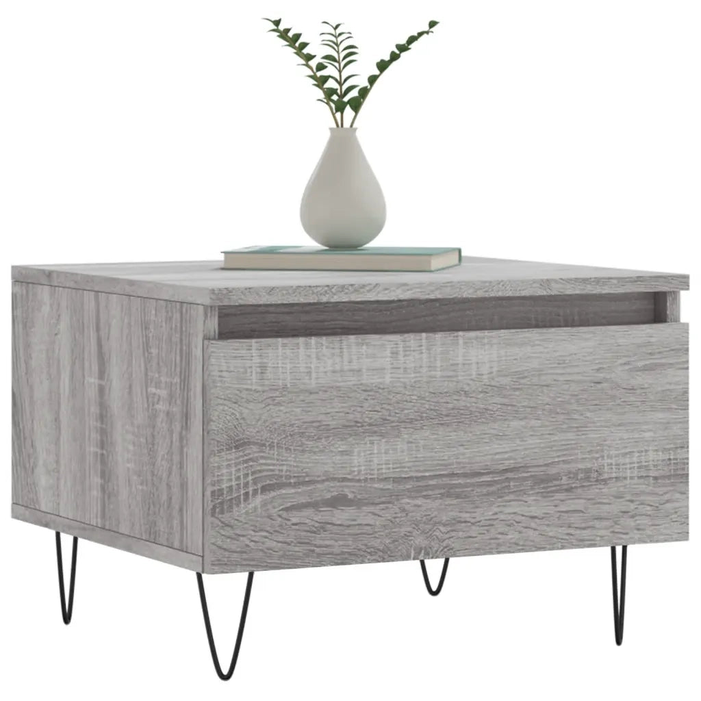 2 pz Tavolini salotto | Tavolino da caff¨¨ | Tavolino da Soggiorno Grigio Sonoma 50x46x35cm Legno Multistrato