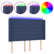 Testiera | Testata a LED Blu 147x16x118/128 cm in Tessuto