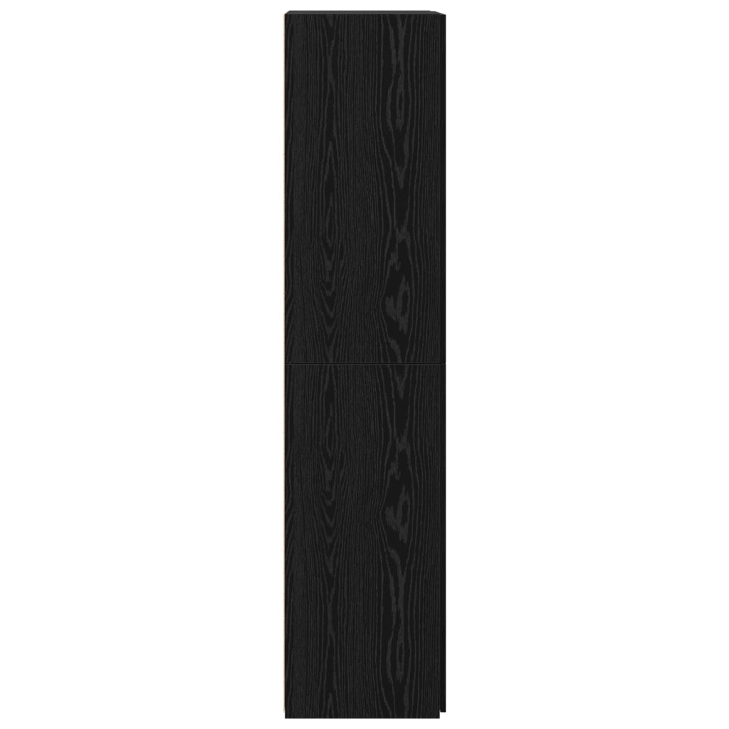 Buffet alto Rovere Nero 40x42.5x185 cm Legno ingegnerizzato