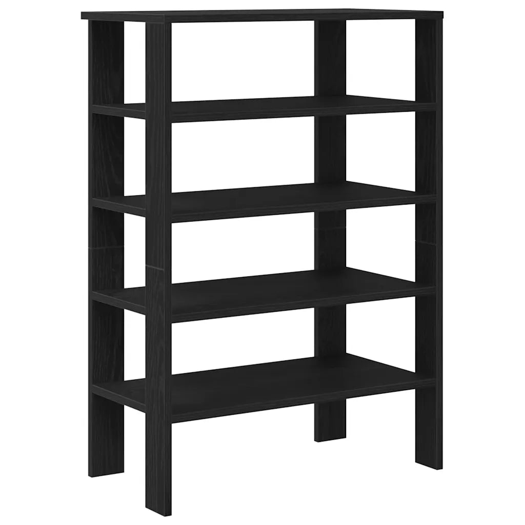 Scarpiera-Scaffale per scarpe Nera 61x32x87,5 cm in Truciolato