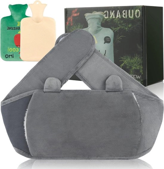 4-in-1 termos con cavo allungabile - regalo di Natale - 1 litro termos con cavo termos e scatola regalo - borraccia termica riutilizzabile trasportabile grigia - verde.