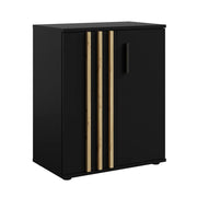 Comò VARIA - 2 Porte - Design moderno in nero e rovere artigianale