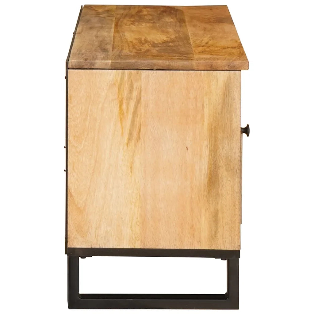 Mobile TV Marrone 100 x 33 x 46 cm Legno di mango massello