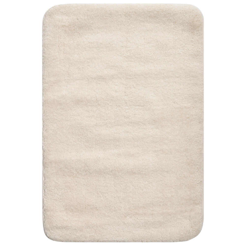 Tappetino da bagno in microfibra bianco sporco 60 x 90 cm con retro antiscivolo Accessori da bagno rettangolari morbidi