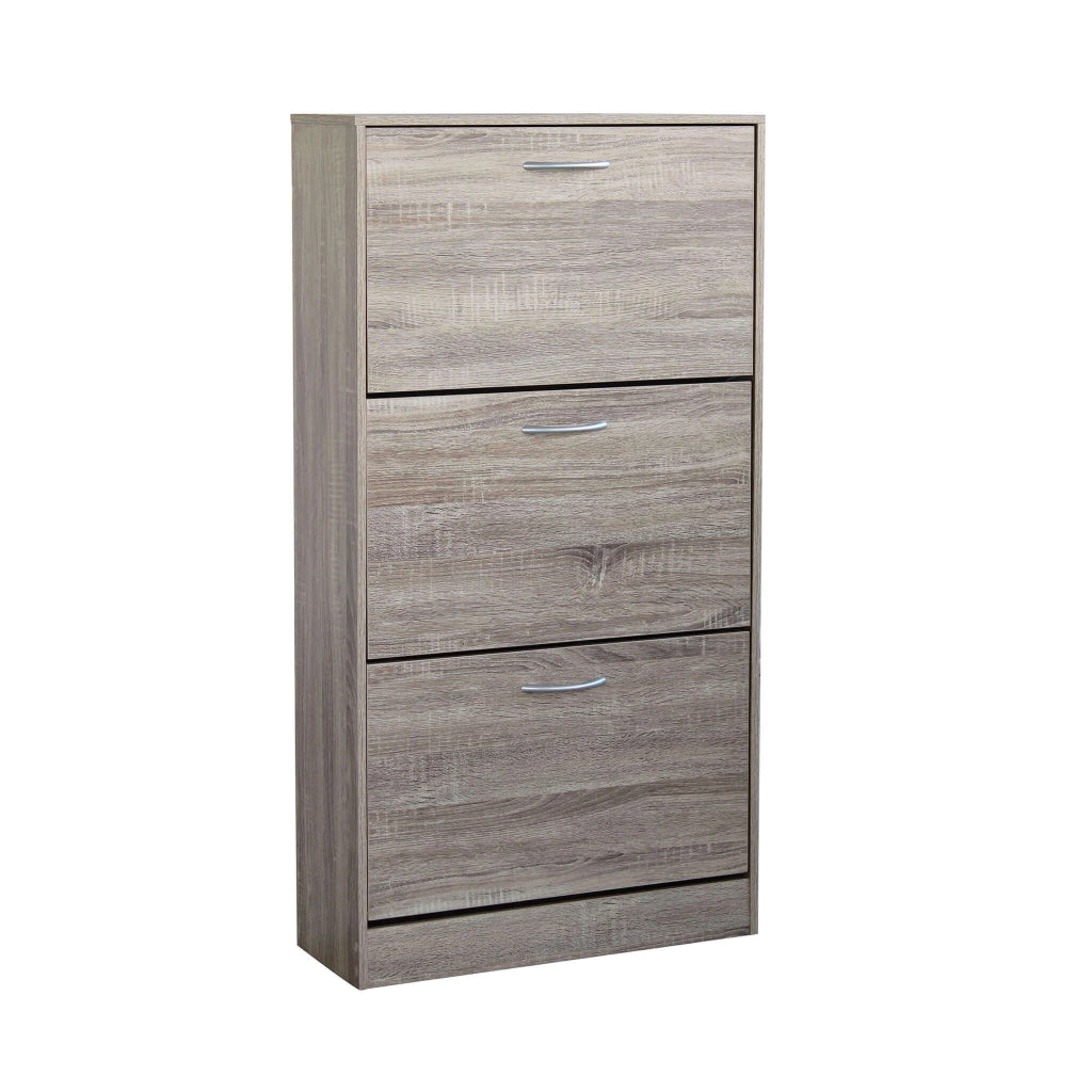 SCARPIERA VICKY LEGNO NATURALE CON 3 ANTE A RIBALTA 60 X 24 X H115 CM