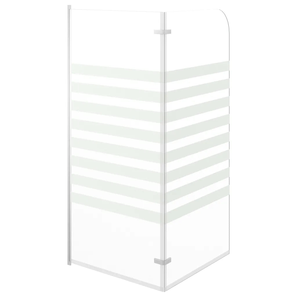 Cabina da Bagno 120x140 cm in Vetro Temperato a Righe CFW7075214