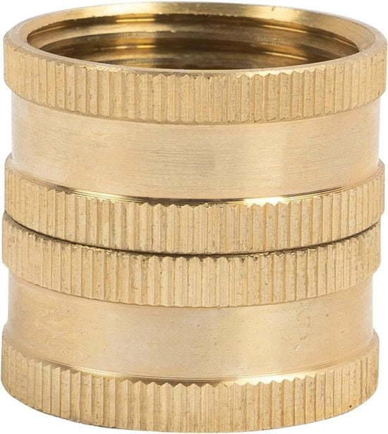 Adattore per tubi da giardino, connessore per tubo in ottone 3/4 pollici, confezione da 2 connessori e 2 anelli aggiuntivi