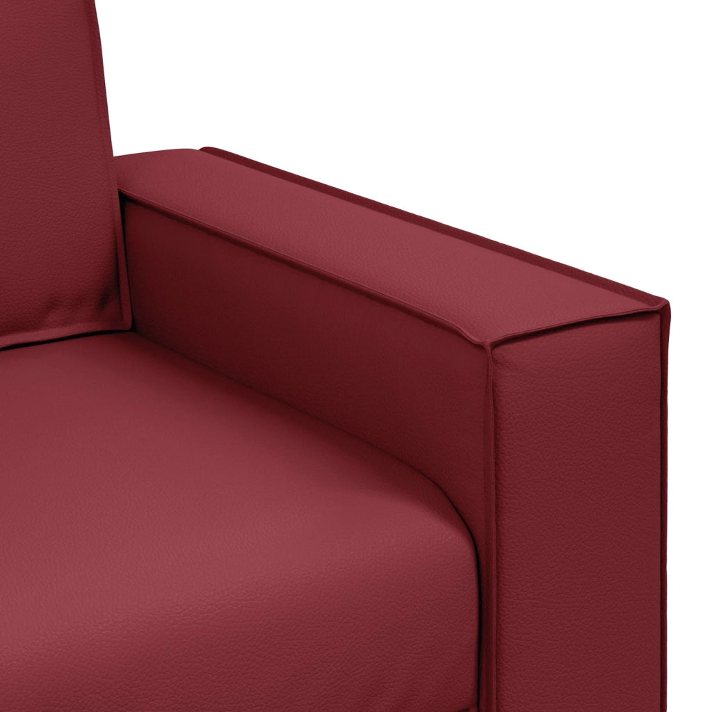 Divano a due posti Rosso Vino 180 cm Pelle Sintetica 4105054