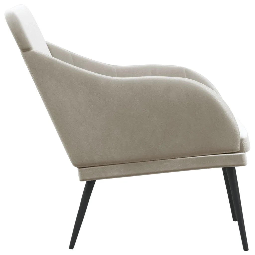 Panca Grigio Chiaro 110x76x80 cm in Velluto 351464