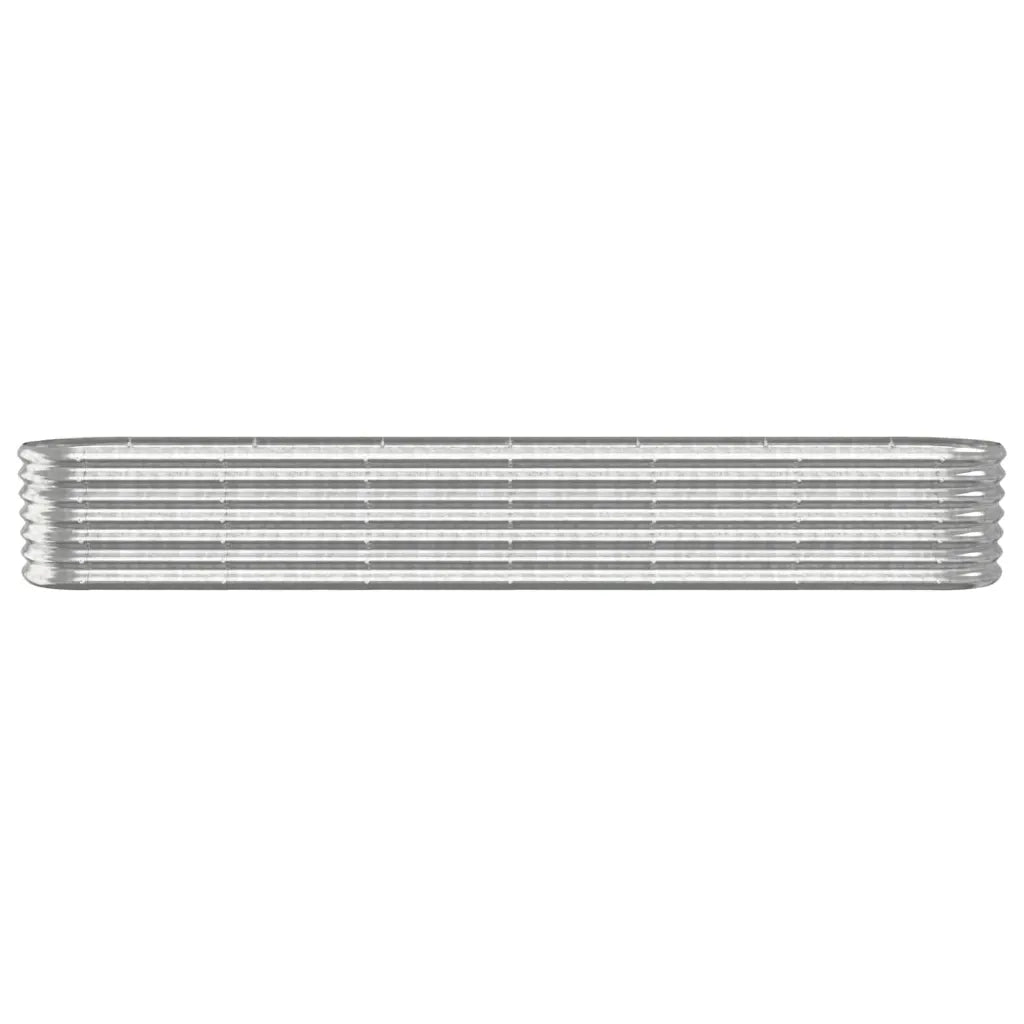 Fioriere | Cassetta per fiori | Letto Giardino Acciaio Zincato 260x40x36cm Argento