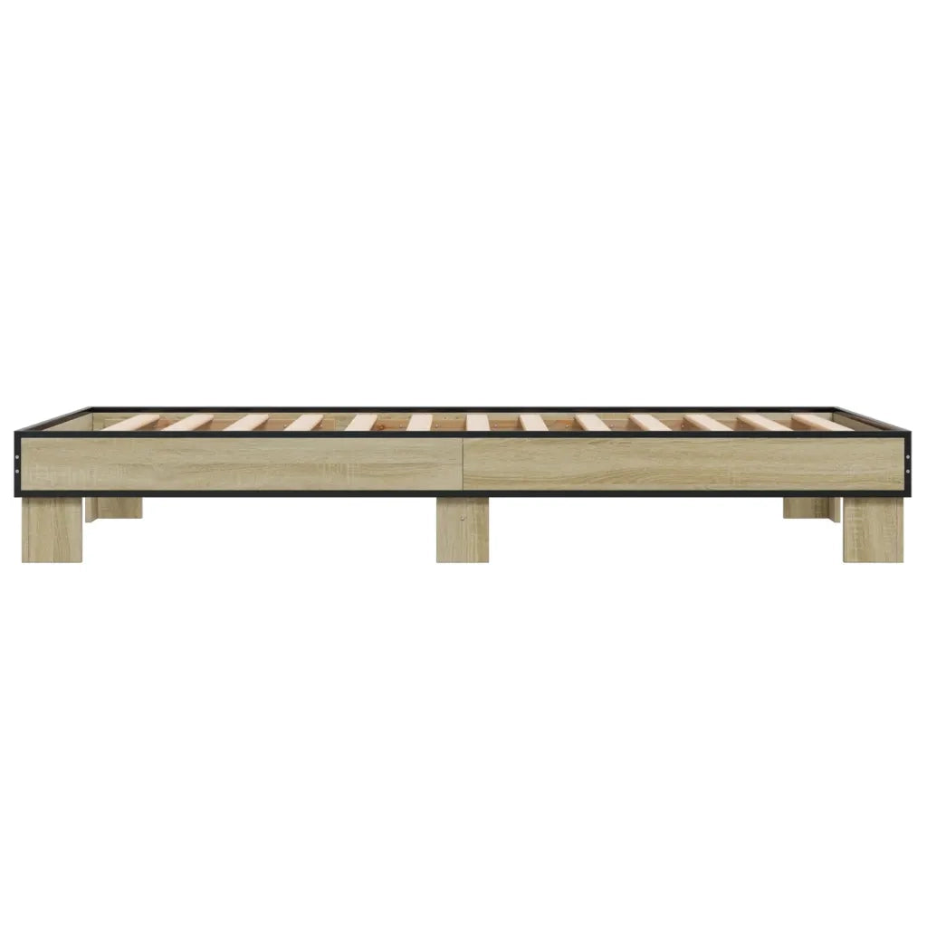 Giroletto Rovere Sonoma 75x190cm in Legno Multistrato e Metallo