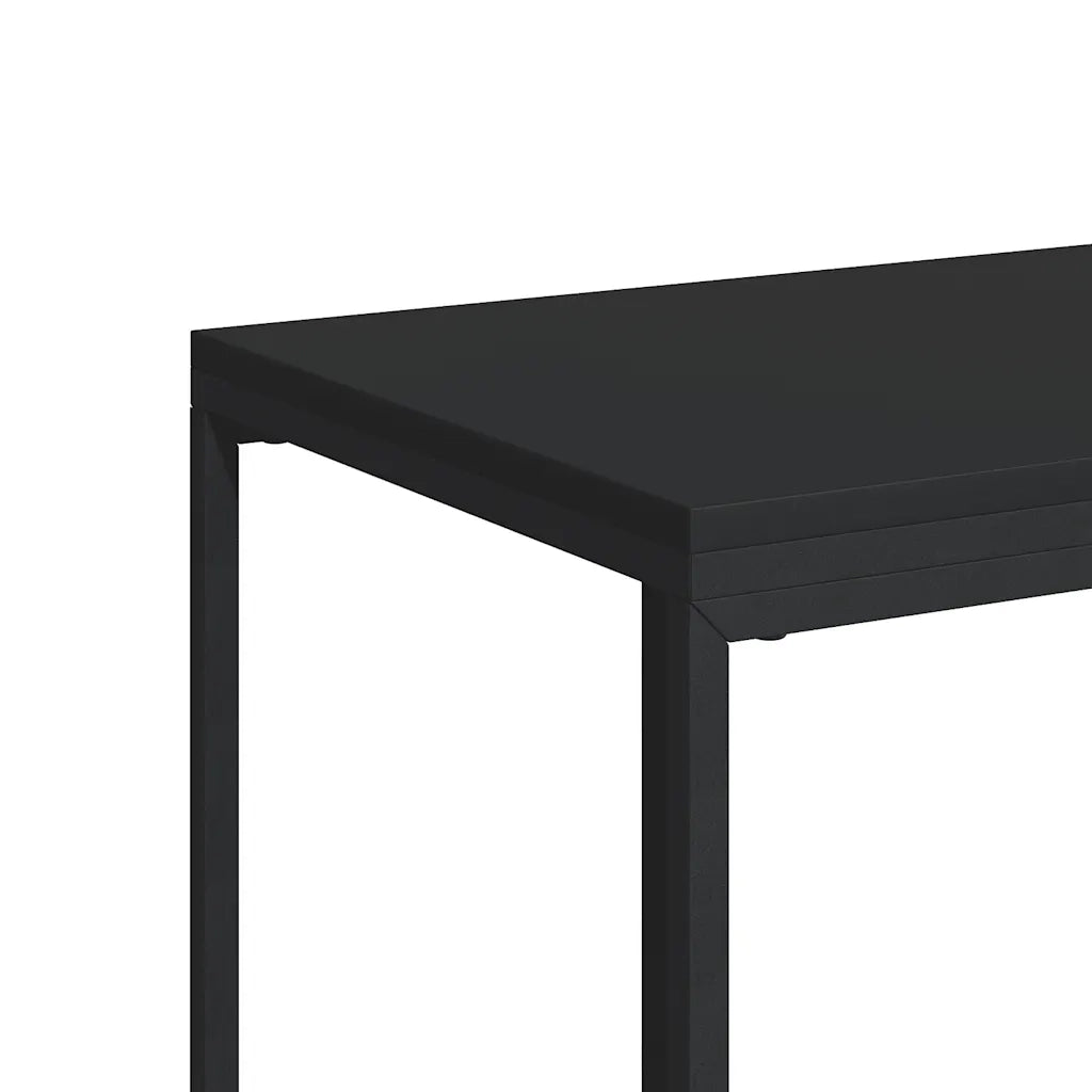 Tavolino da salotto | Tavolino da caff¨¨ | Tavolino da Soggiorno con Ruote Nero 40x30x63,5cm in Legno Ingegnerizzato