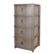 Cassettiera Pratika Plus 4 Cassetti Tortora 37,5 x 37 x 80 cm