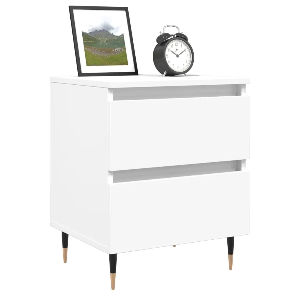 Comodino Bianco 40x35x50 cm in Legno Multistratocod mxl 127734