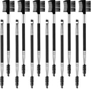 Set di spazzole ciglia 12 pezzi - a doppia faccia - pinza ciglia - spazzola ciglia - design 2 in 1 - maniglia ergonomico