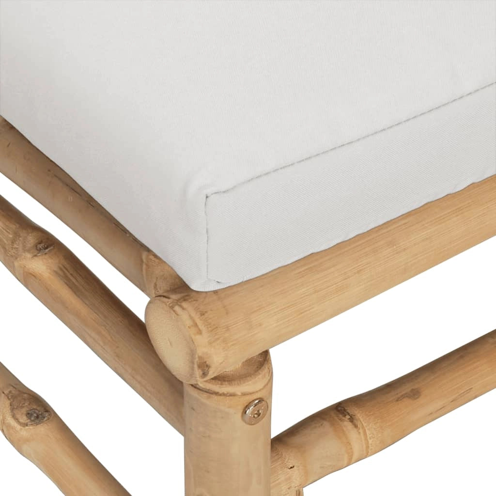 Set di mobili da giardino per esterni 7 pezzi con cuscini in bambù grigio chiaro 02_0017191