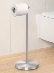 Toilette in stile moderno con dispensatore per carta igienica - base pesante con piedistallo - stile da bagno - conservazione - finitura laccata in acciaio inossidabile - BPH283S1-2