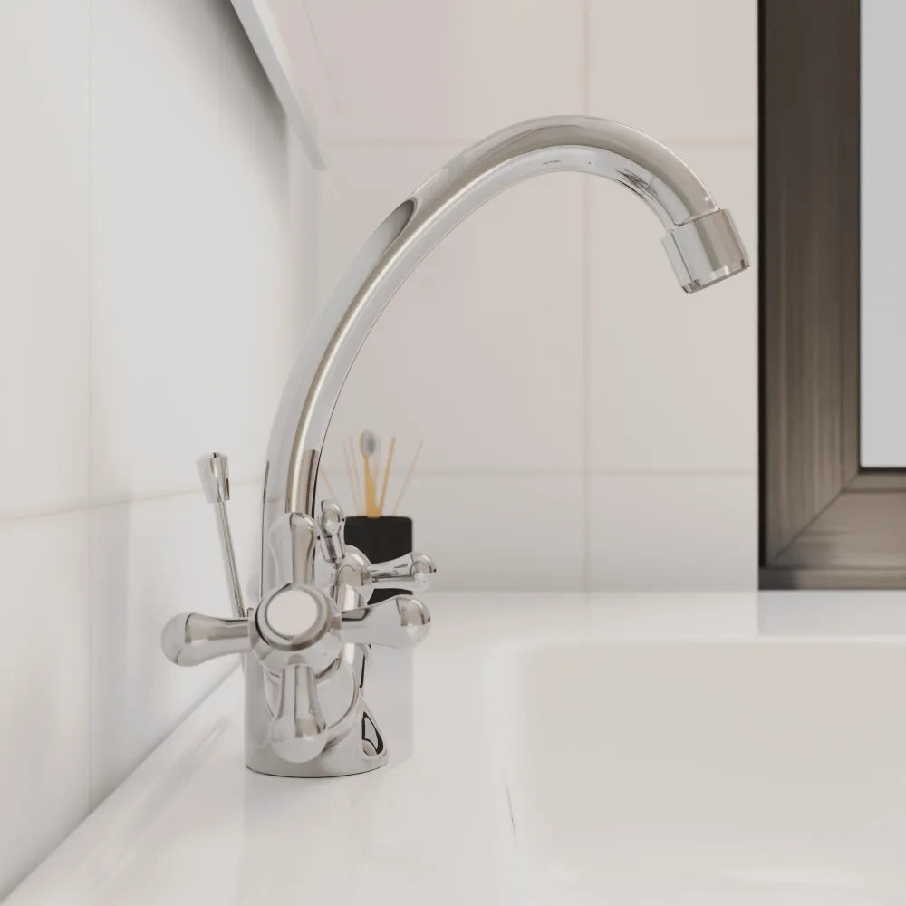 Set miscelatori: lavabo alto bidet ed esterno vasca a muro | Julia
