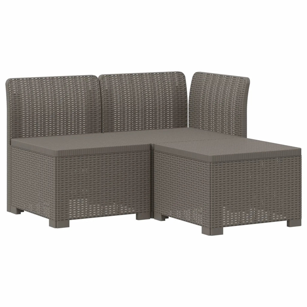 Divano da giardino 3 posti con cuscini in look rattan PP 8011916