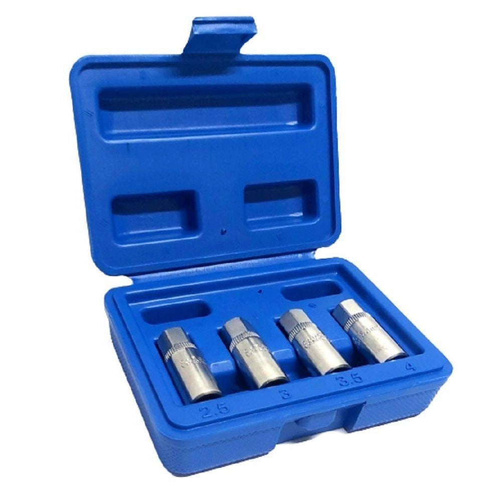 Trade Shop - Set 4 Pz Estrattori Per Prigionieri A Rullo Rimozione Vite Spezzate Attacco 1/4" -