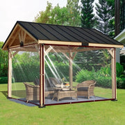 Zeildoek trasparente 4x4m, impermeabile zeildoek trasparente, copertura per mobili da giardino, zeildoek resistente alle intemperie impermeabile per esterno piante serra recinti animali tetto