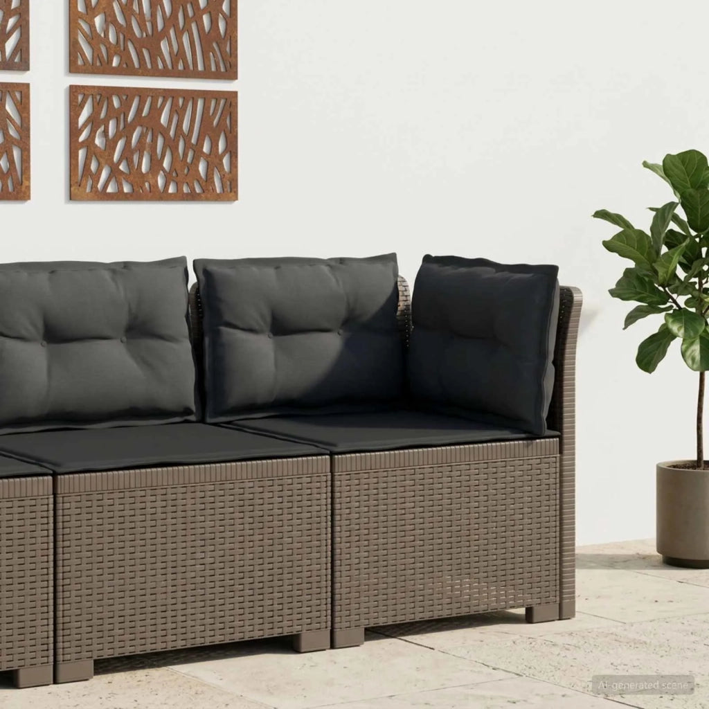 Divano da esterno-Divano da Giardino a 1 Posto con Cuscini Aspetto Rattan PP 991847
