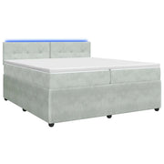 Letto box spring con materasso Grigio Chiaro 200 x 200 cm 3453209