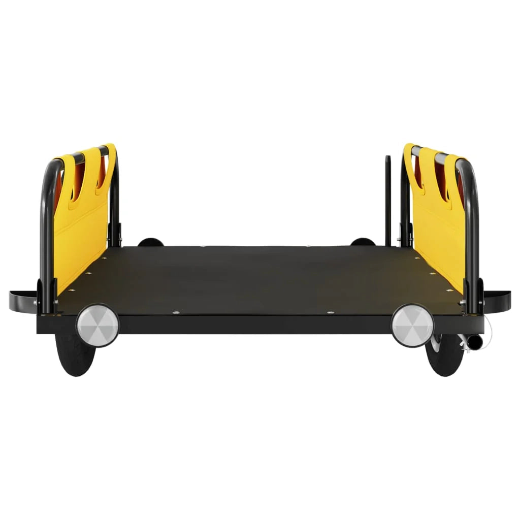 Rimorchio per bicicletta carrello tessuto Oxford ferro giallo 02_0044192