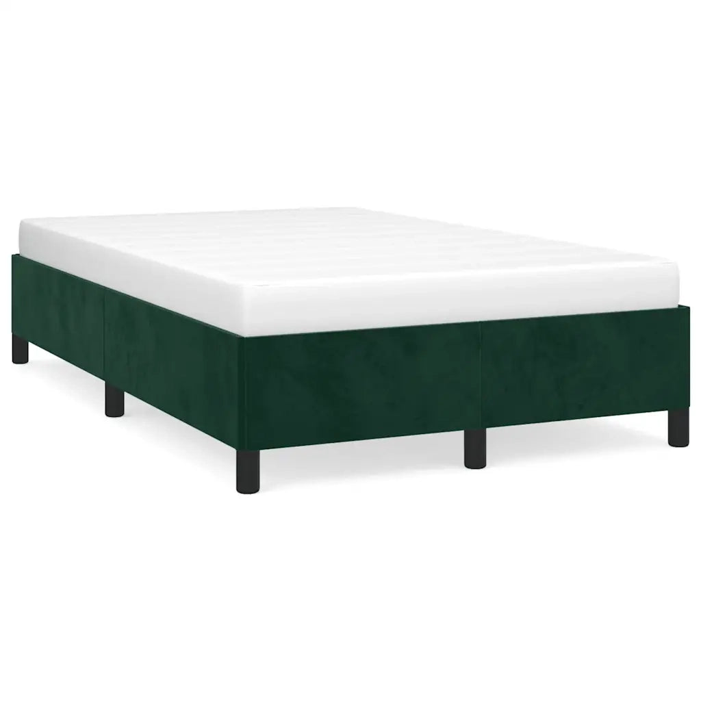Giroletto senza Materasso Verde Scuro 120x200 cm in Velluto