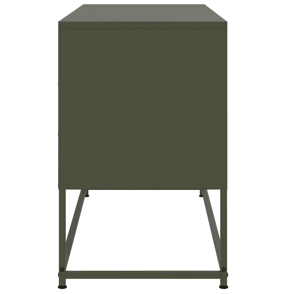 Mobile TV | Armadietto TV | Mobile Porta TV Verde Oliva 100,5x39x60,5 cm in Acciaio
