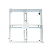 Base per Ombrellone da Giardino con Ruote 87x87 cm in Ferro Verniciato Bianco