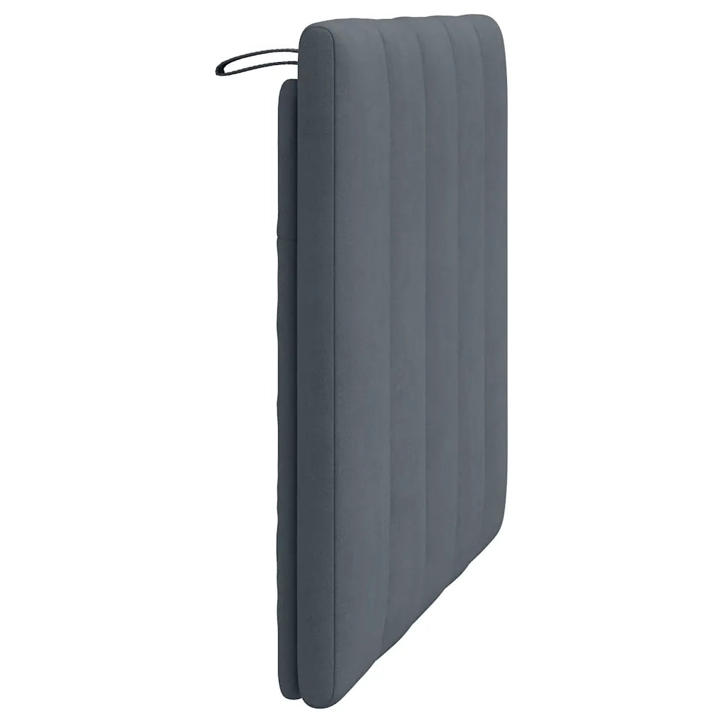 Cuscino Testiera Hanko Grigio Scuro 80 cm in Velluto CFW3856974