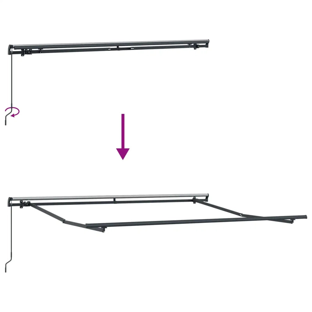 Tenda retrattile Grigio chiaro e bianco 500 × 350 cm 3426429