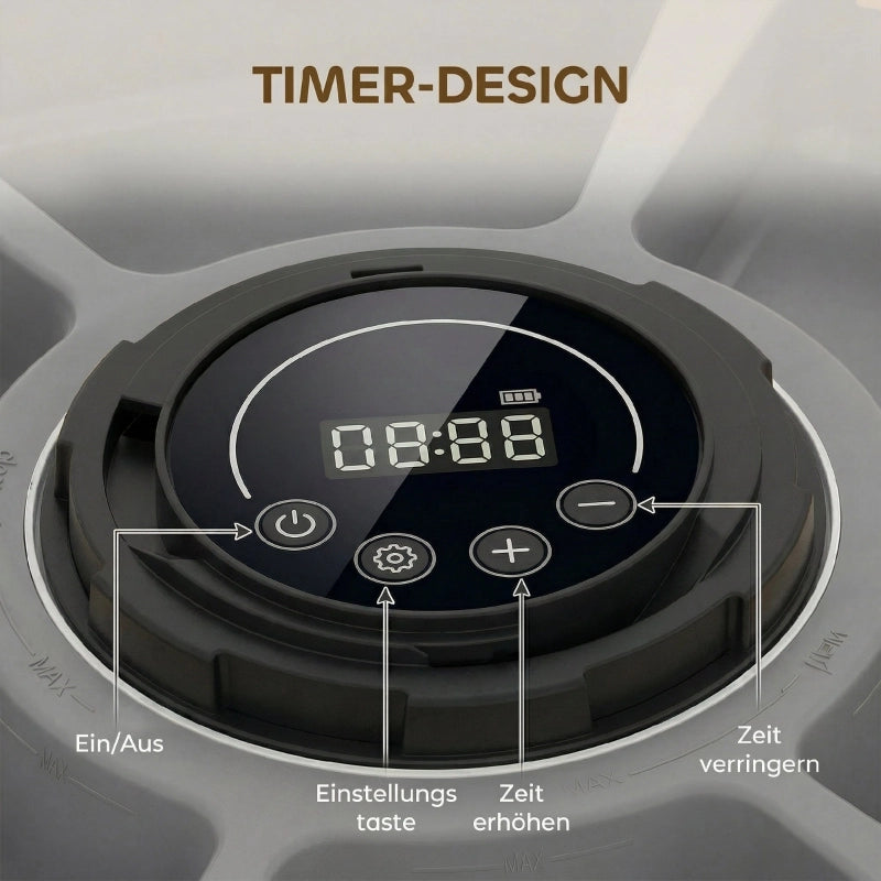 Distributore automatico di cibo per animali domestici, distributore automatico wireless con timer per un massimo di 6 pasti, display a LED, elemento